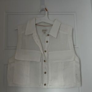 Pilcro white crop top, sz S
